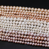 Pink Purple Round Pearl Beads 5/6/7/8/9/10mm