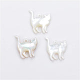 15x16mm Shell Cat Pendant for Jewelry Making DIY