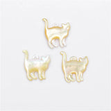 15x16mm Shell Cat Pendant for Jewelry Making DIY