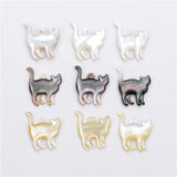 15x16mm Shell Cat Pendant for Jewelry Making DIY