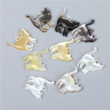 15x16mm Shell Cat Pendant for Jewelry Making DIY