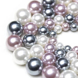 Pink Grey Shell Pearl Spacer Beads 6/8/10/12mm