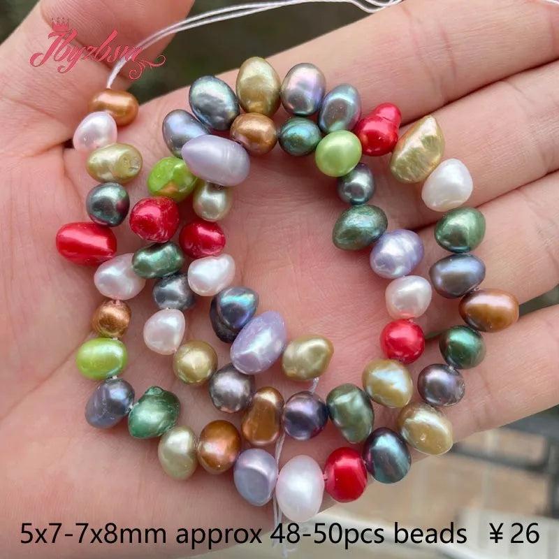 Natural Freshwater Pearl Stone Beads Irregular DIY Spacer Strand 15 Inch