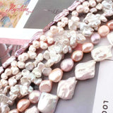 Natural Freshwater Pearl Stone Beads Irregular DIY Spacer Strand 15 Inch
