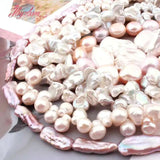 Natural Freshwater Pearl Stone Beads Irregular DIY Spacer Strand 15 Inch