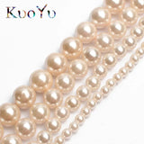 AA+ Pink Shell Pearl Round Spacer Beads For DIY Bracelet Necklace 15''