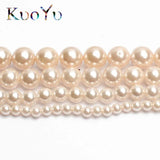 AA+ Pink Shell Pearl Round Spacer Beads For DIY Bracelet Necklace 15''