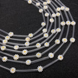5pcs/bag Daisy Sunflower MOP Shell Beads for DIY Jewelry Making