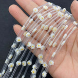 5pcs/bag Daisy Sunflower MOP Shell Beads for DIY Jewelry Making