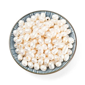 20pcs Natural Seashell Oval Pearl Beads for DIY Jewelry Making 7~10x7~8mm