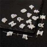 12 Zodiac Signs Beads Natural Mother Of Pearl Charm Beads for DIY Jewelry