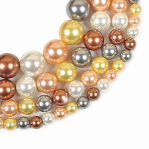 6-12mm Pearl Shell DIY Pendant Necklace Jewelry Natural Round Beads