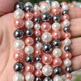 Pink Shell Pearls Spacer Beads 6/8/10/12mm