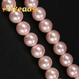 5A Natural Pink Seashell Pearls Beads Round Loose Beads