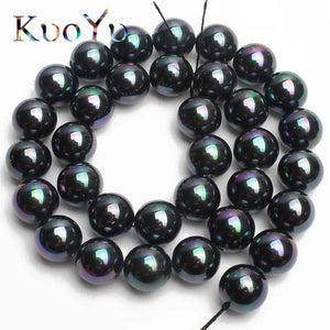 AA+ Rainbow Plated Shell Pearl Round Bead 6/8/10/12mm