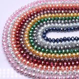 6 8mm Faceted Crystal Glass Beads Pearl Spacer DIY Necklace