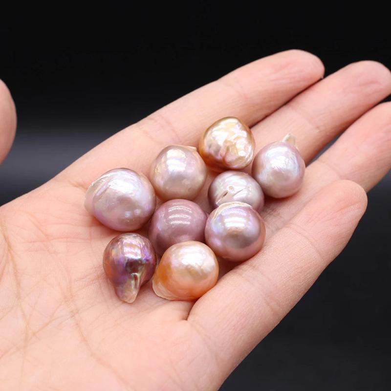 Natural Baroque Pearl Purple Beads DIY Jewelry Making 12-16mm