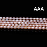 AAA Natural Freshwater Pearl High Rice Shape Purple Pink Jewelry DIY