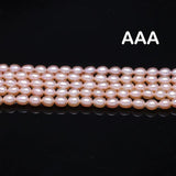 AAA Natural Freshwater Pearl High Rice Shape Purple Pink Jewelry DIY