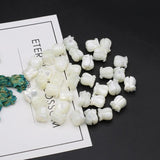 5pcs Mother of Pearl Shell Beads Carved Tulip Rose Seashell Loose Bead