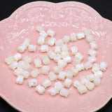 5pcs Mother of Pearl Shell Beads Carved Tulip Rose Seashell Loose Bead