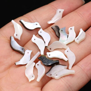 10Pcs Sea Shell Animal Beads Mother of Pearl for DIY Jewelry Making