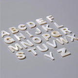 26 Capital Letters Arabic Numerals Mother Of Pearl Shell Beads Charm