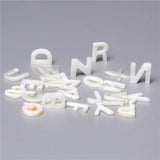 26 Capital Letters Arabic Numerals Mother Of Pearl Shell Beads Charm