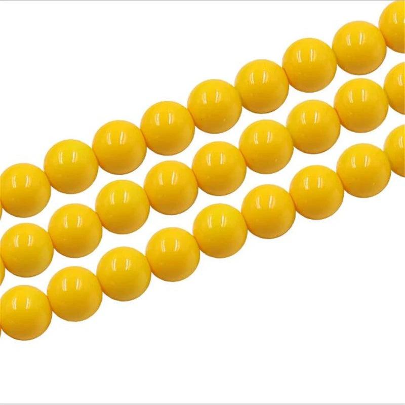 Glass Pearls Round Beads DIY Bracelet Earrings Necklace for Jewelry Making