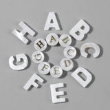 26 Letter A-Z Mother Of Pearl Beads Shell Alphabet Bead For Jewelry Making