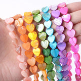 10mm Love Shape Shell Beads Colorful Mother of Pearl for DIY Jewelry Making