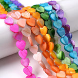 10mm Love Shape Shell Beads Colorful Mother of Pearl for DIY Jewelry Making