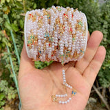 Stainless Steel Butterfly Charm Chains with Colorful Crystals Beads