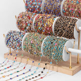 Stainless Steel Butterfly Charm Chains with Colorful Crystals Beads