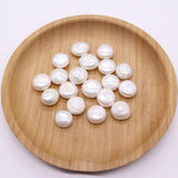 18mm Natural Freshwater Pearl Bead Flat Round for DIY Jewelry Making