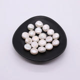 18mm Natural Freshwater Pearl Bead Flat Round for DIY Jewelry Making