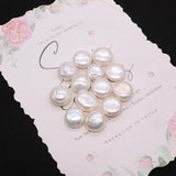 18mm Natural Freshwater Pearl Bead Flat Round for DIY Jewelry Making