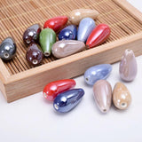 10x20mm Ceramics Beads Water Drop Spacer Beads DIY Jewelry Making