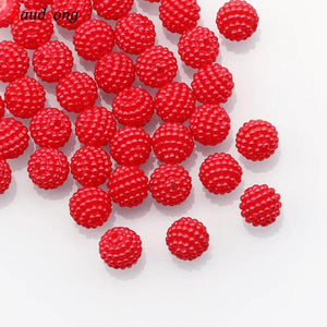 10mm Mixed Bayberry Acrylic Round Pearl Beads DIY Jewelry Bracelet Necklace