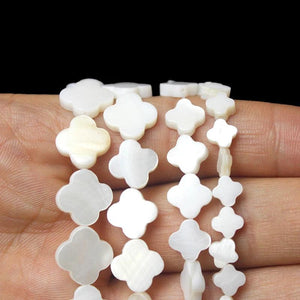 Shell Beads Mother Of Pearl Clover Shape Beads 6 8 10 12 14mm DIY Jewelry Making