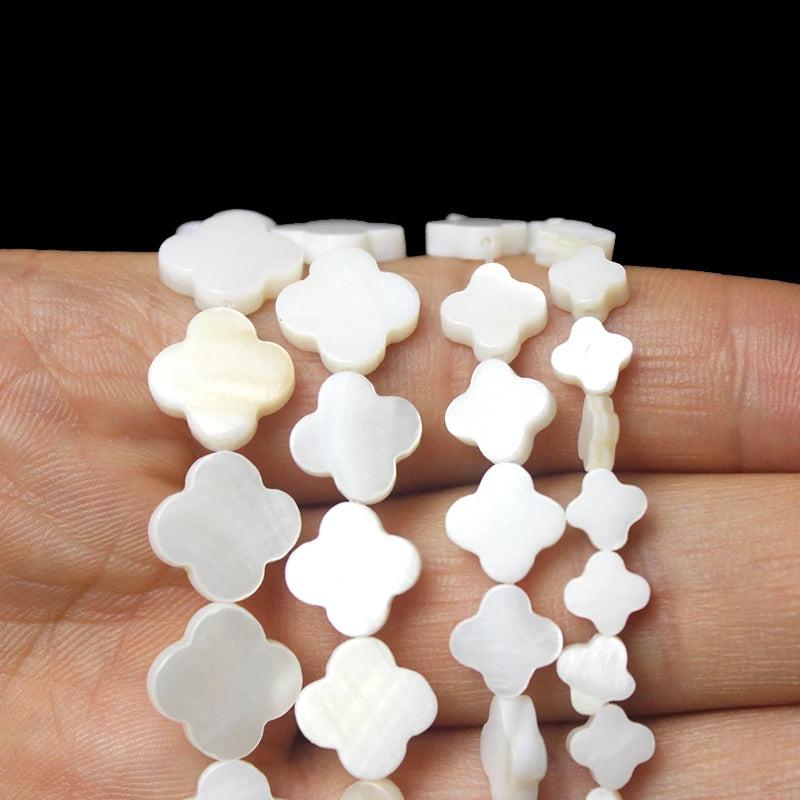 Shell Beads Mother Of Pearl Clover Shape Beads 6 8 10 12 14mm DIY Jewelry Making
