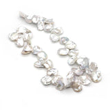 Baroque Freshwater Pearl Petal Shape Jewelry Set