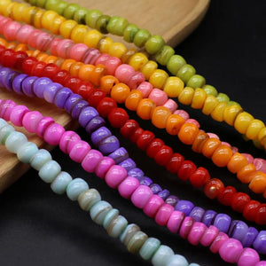 Colorful Dyeing Mother of Pearl Abacus Beads for Jewelry Making