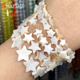 Mother of Pearl Star Spacer Beads 6-15mm 15''
