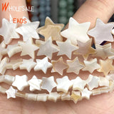 Mother of Pearl Star Spacer Beads 6-15mm 15''