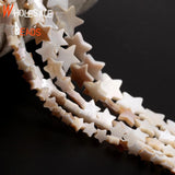 Mother of Pearl Star Spacer Beads 6-15mm 15''