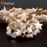 Mother of Pearl Star Spacer Beads 6-15mm 15''