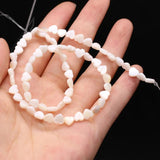 6mm Natural Mother-of-pearl Shell Beads Heart Shape Loose Hole Bead