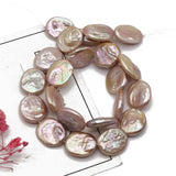 3Pcs Natural Pearl Baroque Beads Round Cross Button DIY Jewelry Making