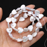 3Pcs Natural Pearl Baroque Beads Round Cross Button DIY Jewelry Making